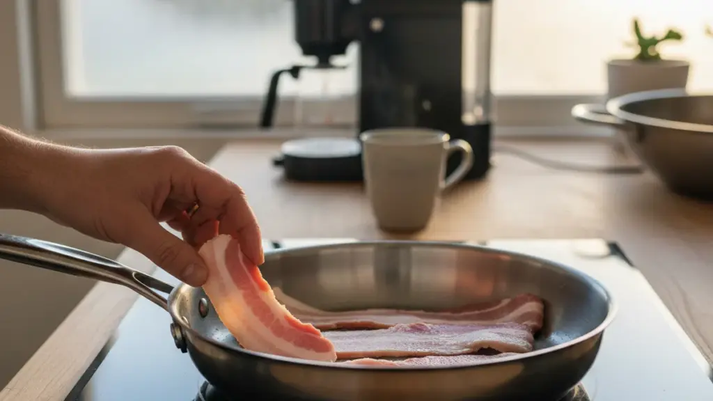 Kold stegepande er hemmeligheden bag sprødest bacon